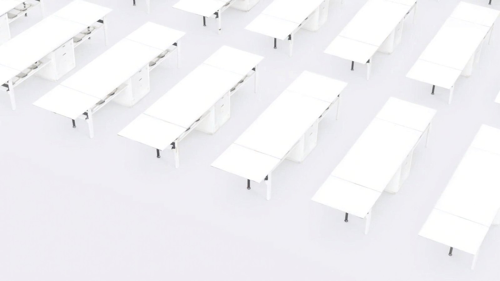 a full-width bleed picture above (a laboratory from above, nobody) and three pictures, one per habit, each standing for the characteristic, not the action