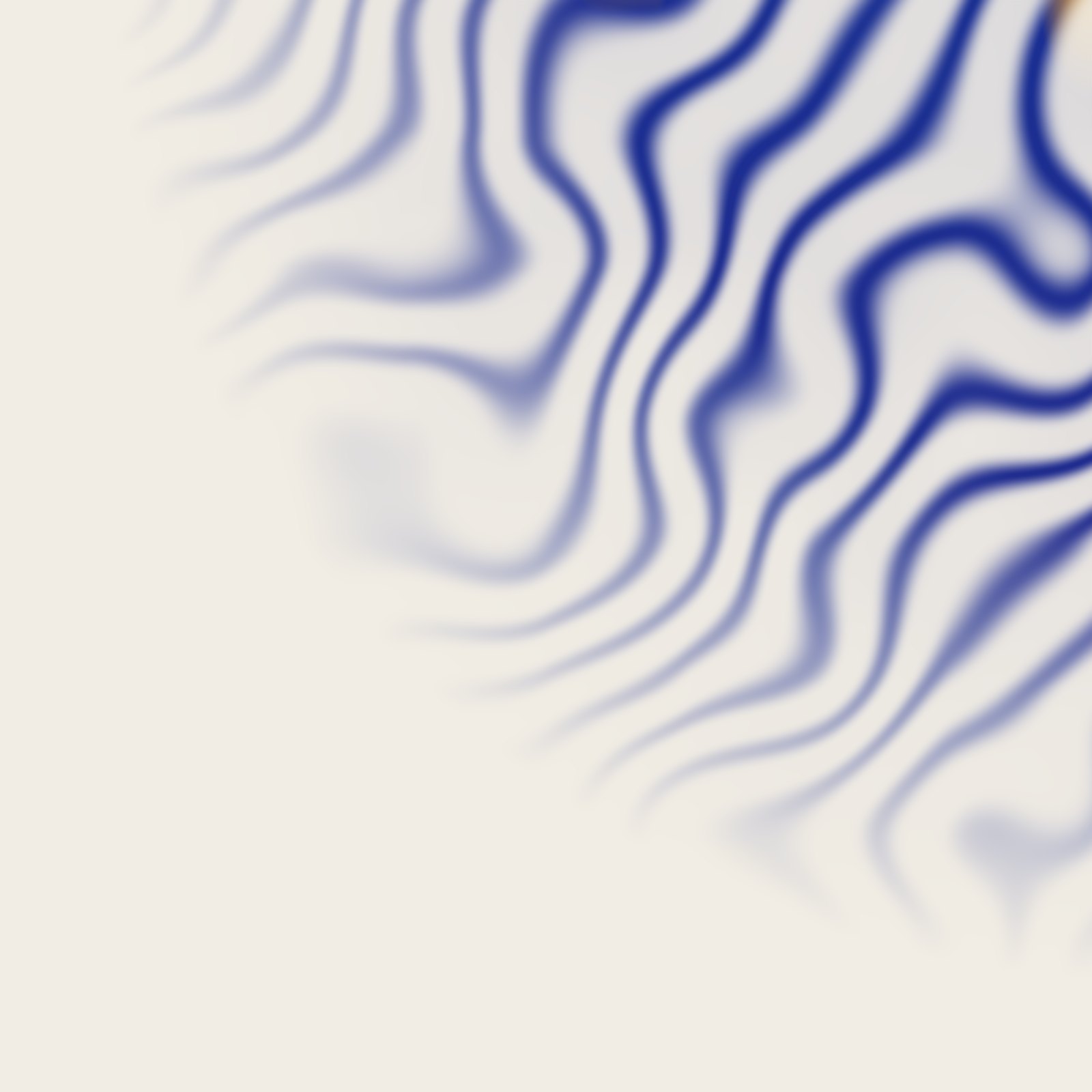 Dermatology: an abstract corner picture, organic forms in blue, violet and teal on cream