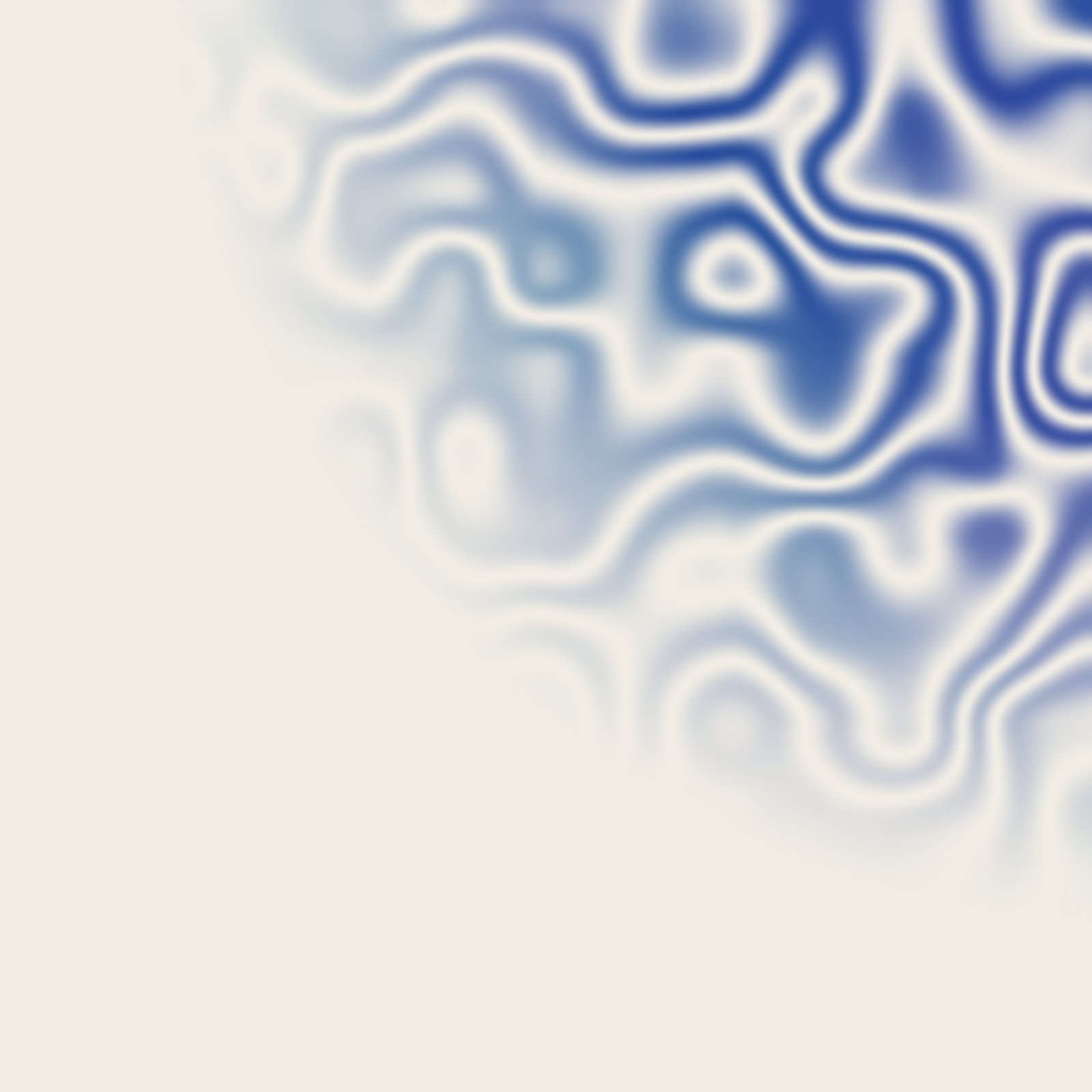 Gastroenterology: an abstract corner picture, organic forms in blue, violet and teal on cream