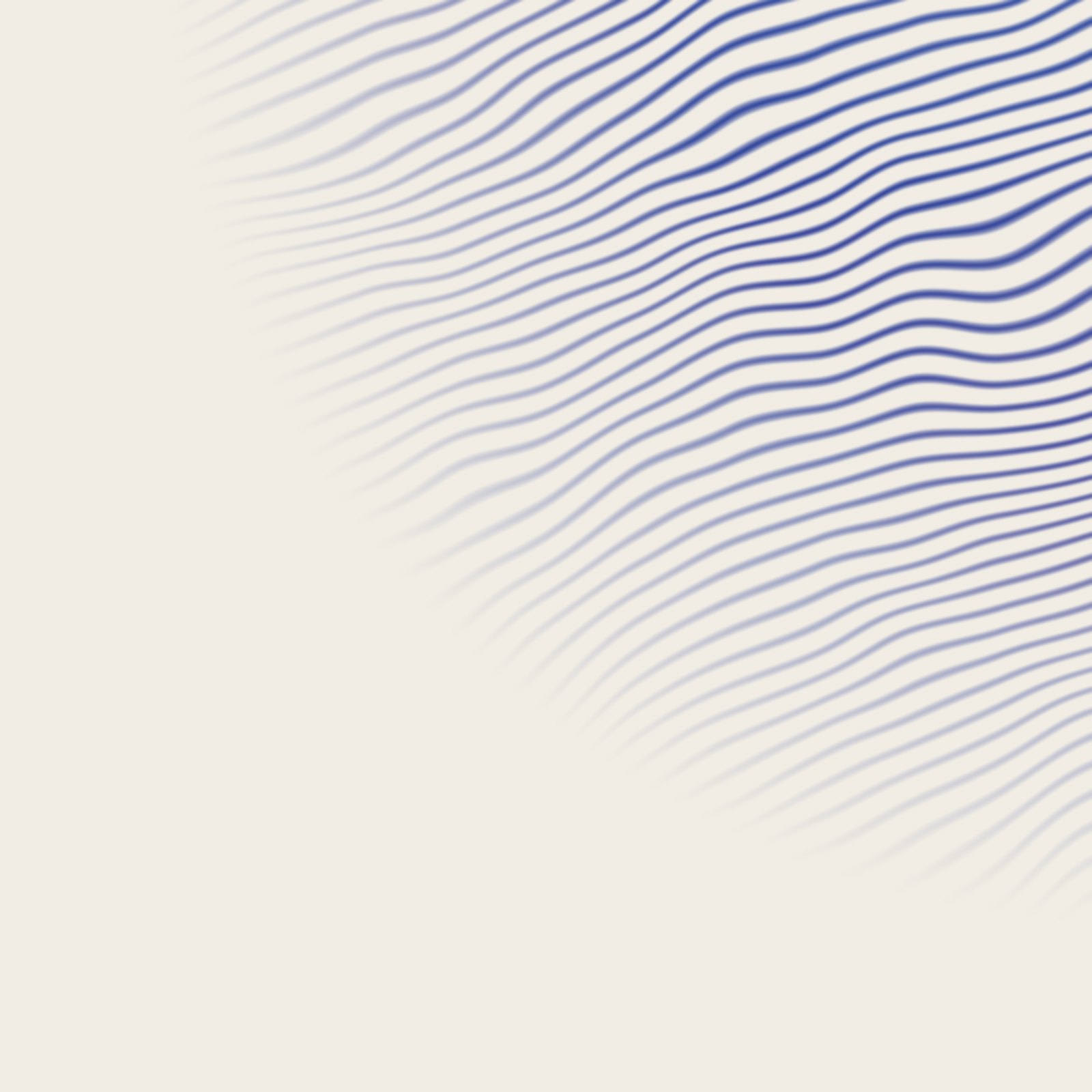 Orthopaedics: an abstract corner picture, organic forms in blue, violet and teal on cream